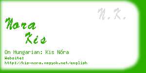 nora kis business card